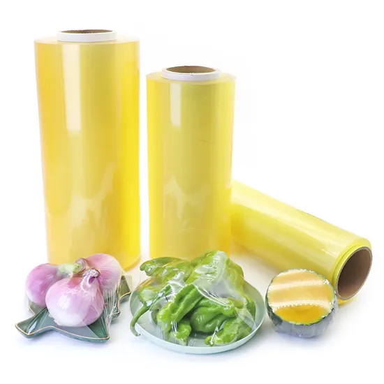 Food Grade PVC Cling Film High Stretch Transparent Clear Waterproof Plastic Packing Stretch Film Jumbo Roll
